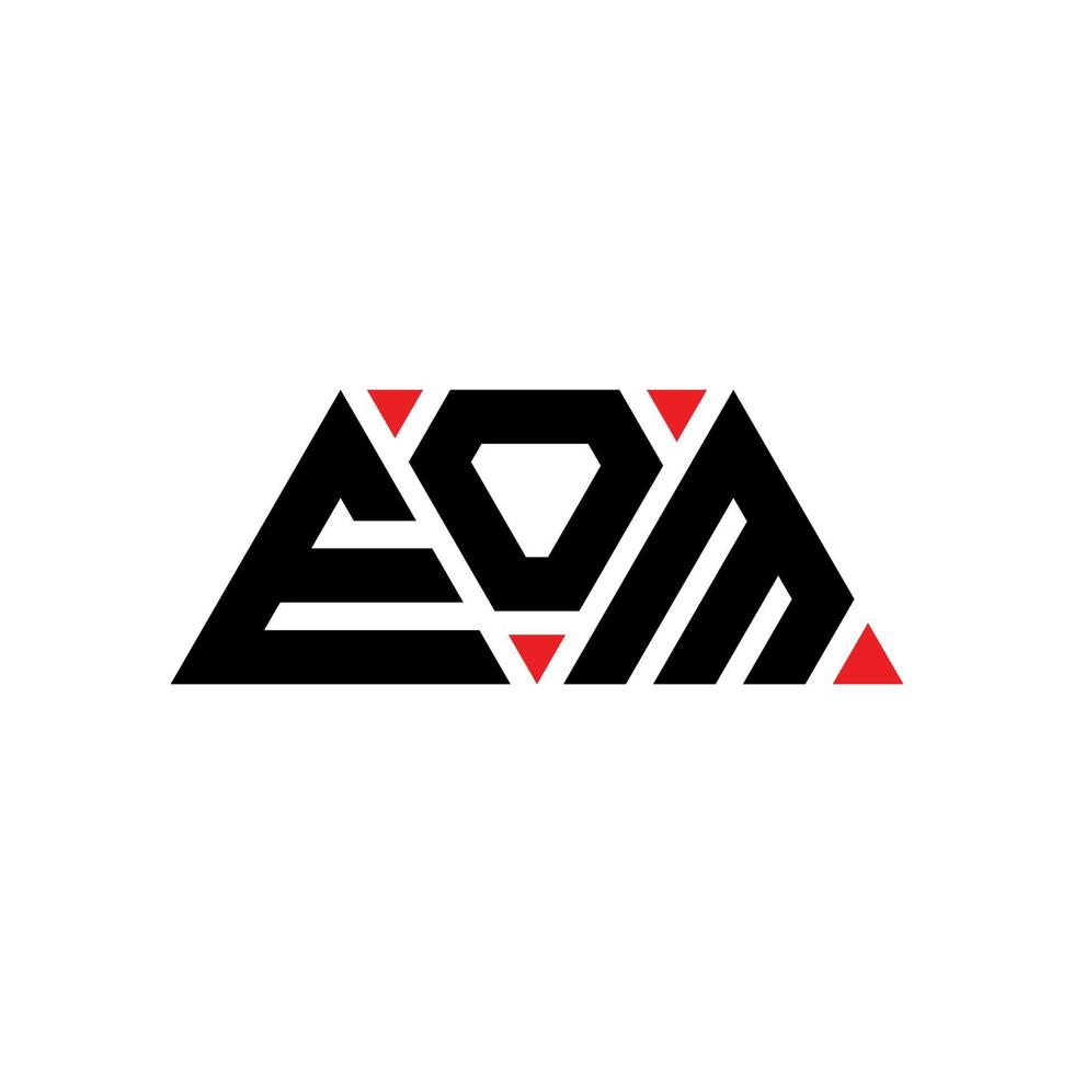 eom driehoek brief logo ontwerp met driehoekige vorm. eom driehoek logo ontwerp monogram. eom driehoek vector logo sjabloon met rode kleur. eom driehoekig logo eenvoudig, elegant en luxueus logo. eom