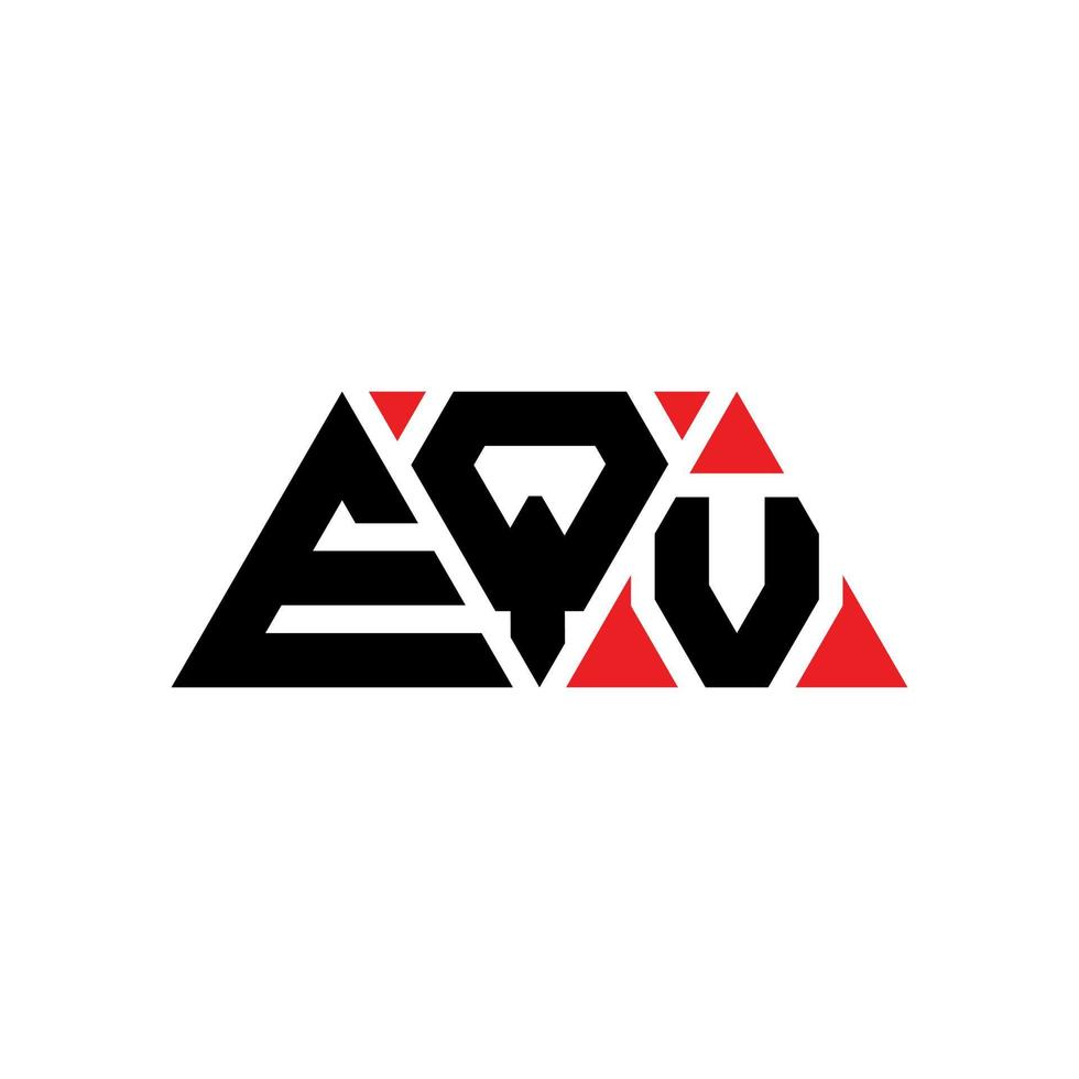 eqv driehoek brief logo ontwerp met driehoekige vorm. eqv driehoek logo ontwerp monogram. eqv driehoek vector logo sjabloon met rode kleur. eqv driehoekig logo eenvoudig, elegant en luxueus logo. gelijk aan