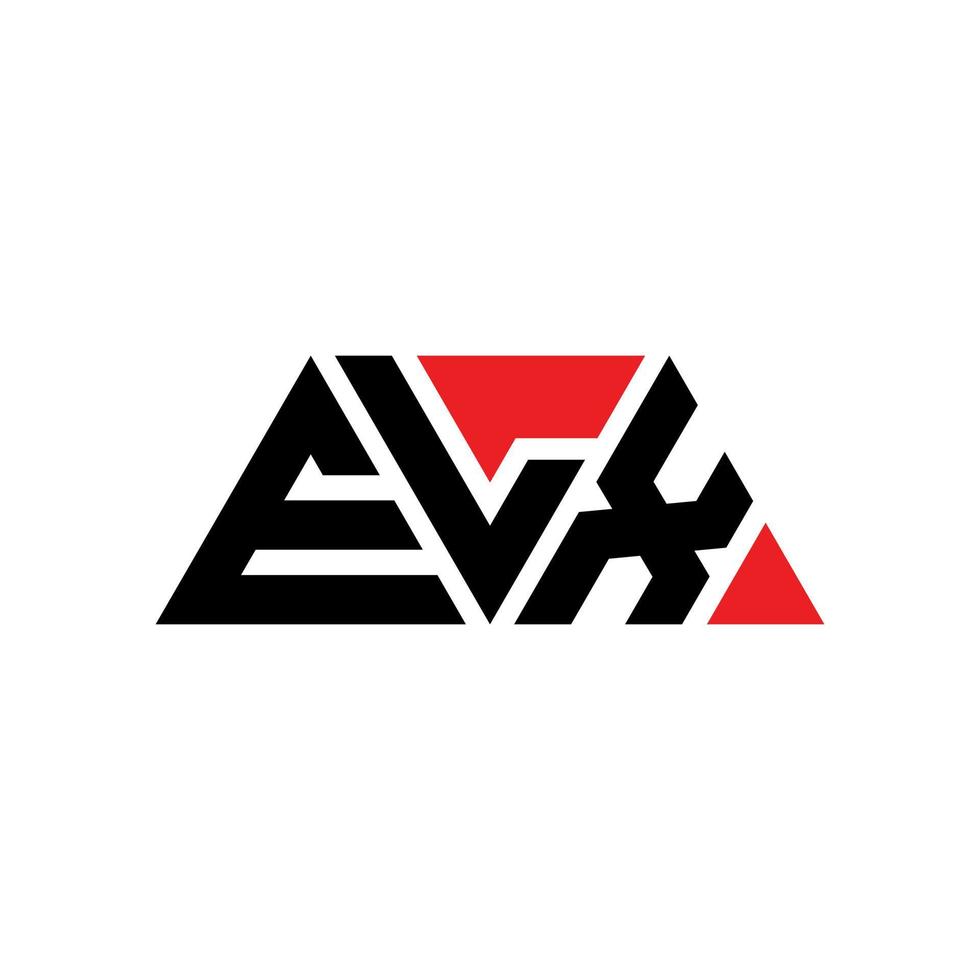 elx driehoek brief logo ontwerp met driehoekige vorm. elx driehoek logo ontwerp monogram. elx driehoek vector logo sjabloon met rode kleur. elx driehoekig logo eenvoudig, elegant en luxueus logo. elx
