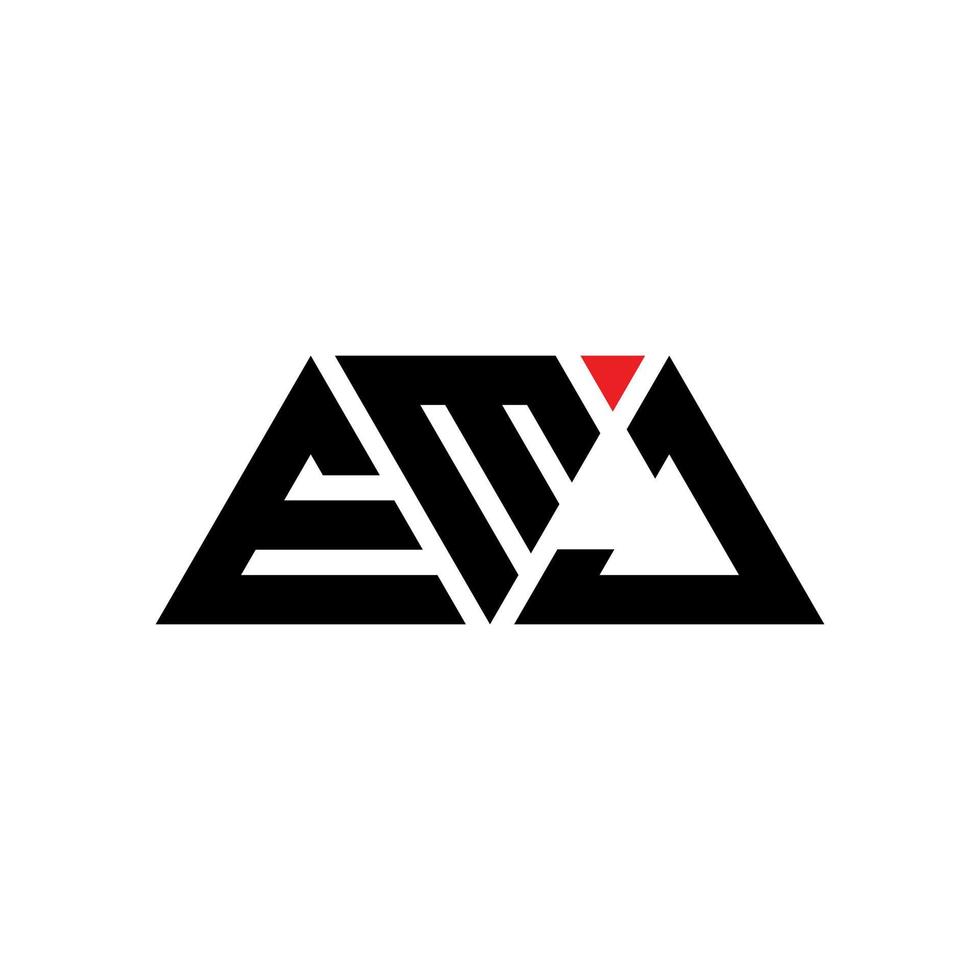 emj driehoek brief logo ontwerp met driehoekige vorm. emj driehoek logo ontwerp monogram. emj driehoek vector logo sjabloon met rode kleur. emj driehoekig logo eenvoudig, elegant en luxueus logo. emj