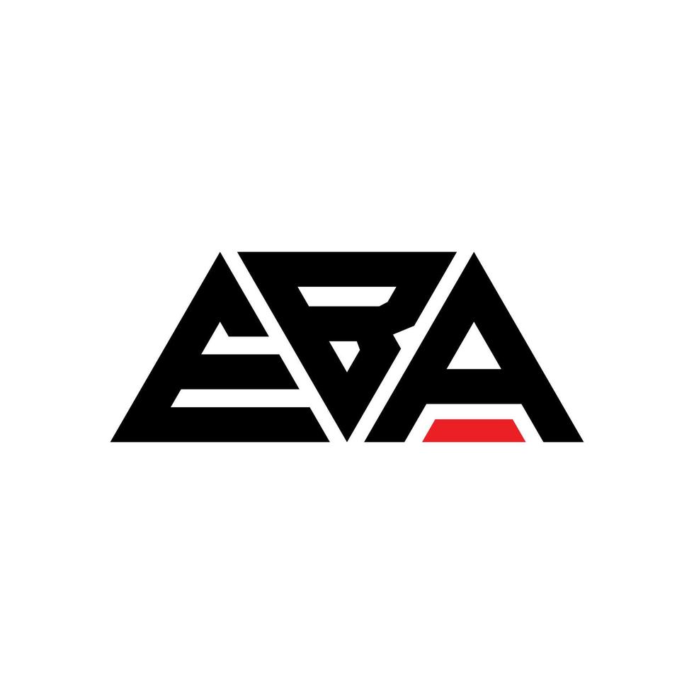 eba driehoek brief logo ontwerp met driehoekige vorm. eba driehoek logo ontwerp monogram. eba driehoek vector logo sjabloon met rode kleur. eba driehoekig logo eenvoudig, elegant en luxueus logo. eba