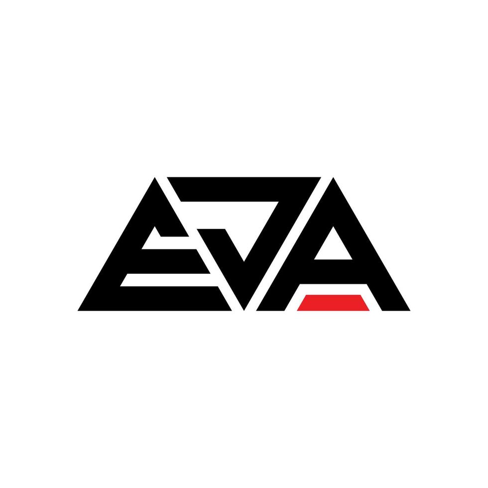 eja driehoek brief logo ontwerp met driehoekige vorm. eja driehoek logo ontwerp monogram. eja driehoek vector logo sjabloon met rode kleur. eja driehoekig logo eenvoudig, elegant en luxueus logo. eja