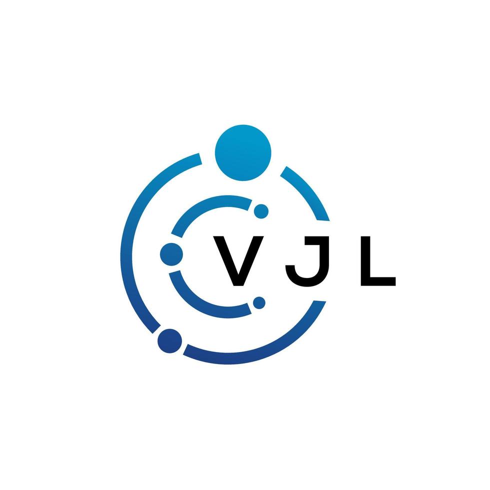 vjl brief technologie logo ontwerp op witte achtergrond. vjl creatieve initialen letter it logo concept. vjl brief ontwerp. vector