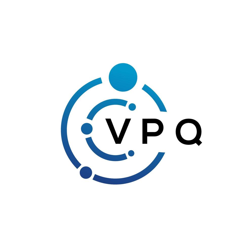 VPQ brief technologie logo ontwerp op witte achtergrond. vpq creatieve initialen letter it logo concept. vpq-briefontwerp. vector