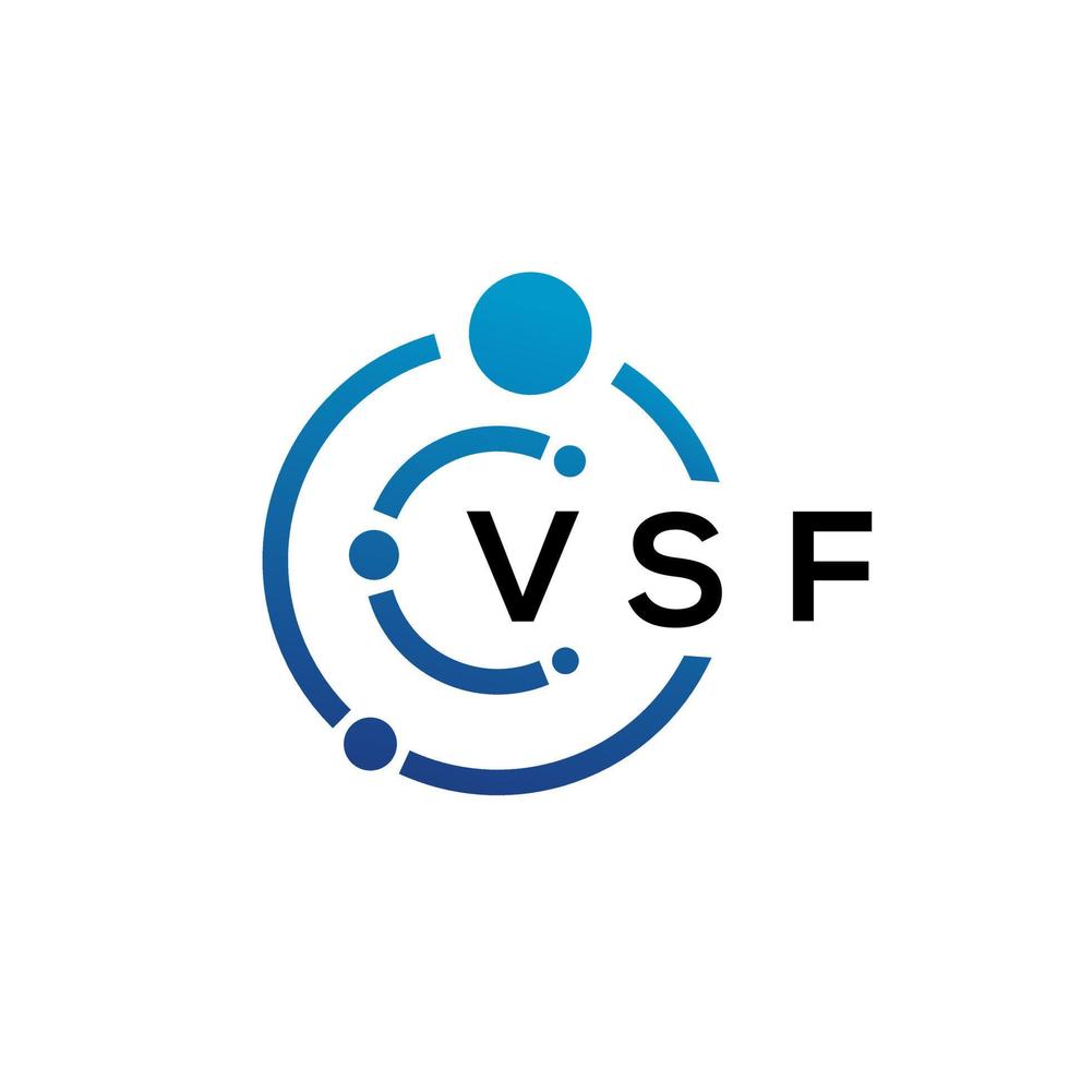 VSF brief technologie logo ontwerp op witte achtergrond. vsf creatieve initialen letter it logo concept. vsf brief ontwerp. vector
