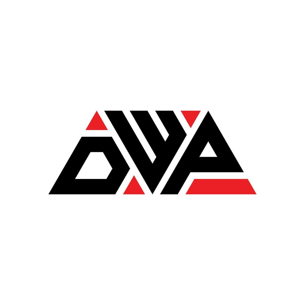 dwp driehoek brief logo ontwerp met driehoekige vorm. dwp driehoek logo ontwerp monogram. dwp driehoek vector logo sjabloon met rode kleur. dwp driehoekig logo eenvoudig, elegant en luxueus logo. dwp