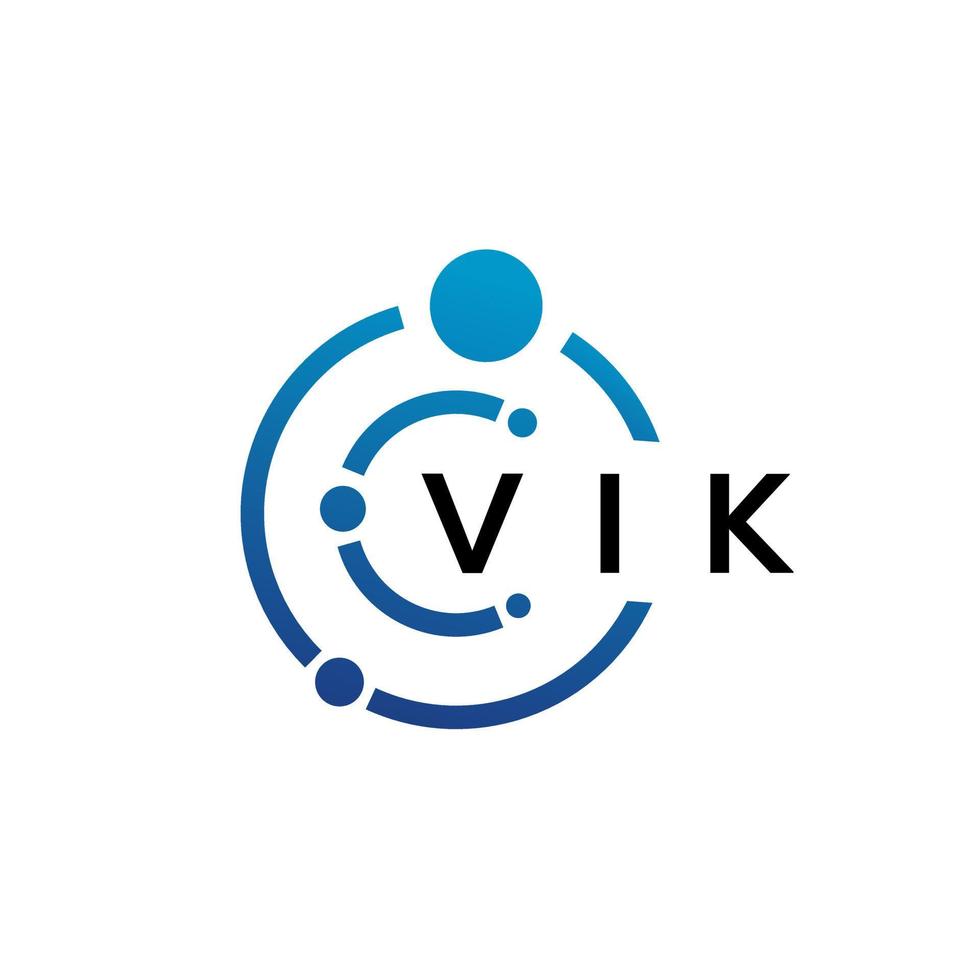 vik brief technologie logo ontwerp op witte achtergrond. vik creatieve initialen letter it logo concept. vik brief ontwerp. vector