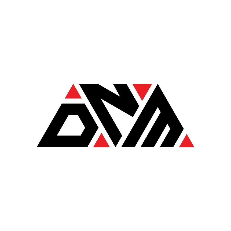 dnm driehoek brief logo ontwerp met driehoekige vorm. dnm driehoek logo ontwerp monogram. dnm driehoek vector logo sjabloon met rode kleur. dnm driehoekig logo eenvoudig, elegant en luxueus logo. dnm