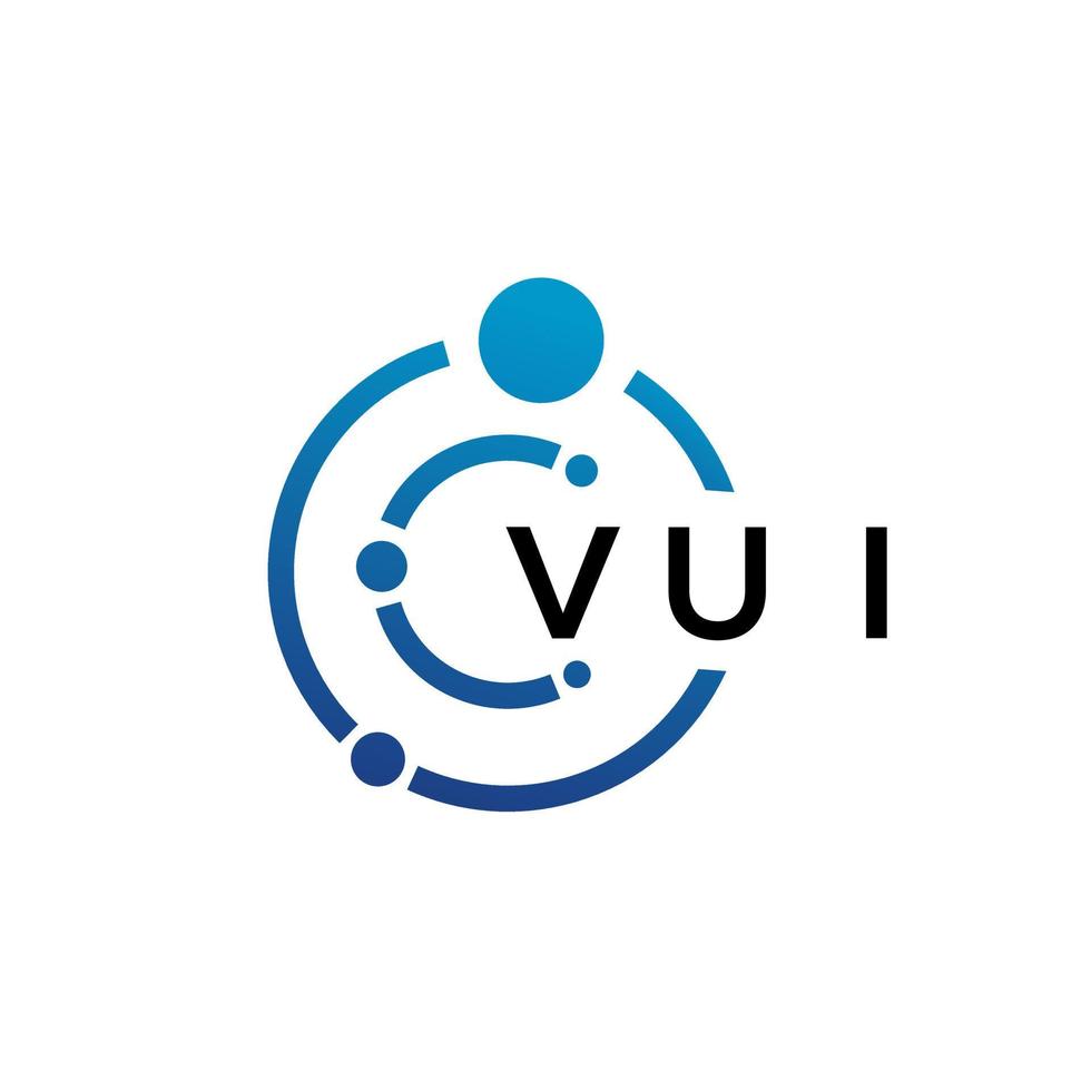 vui brief technologie logo ontwerp op witte achtergrond. vui creatieve initialen letter it logo concept. vui brief ontwerp. vector