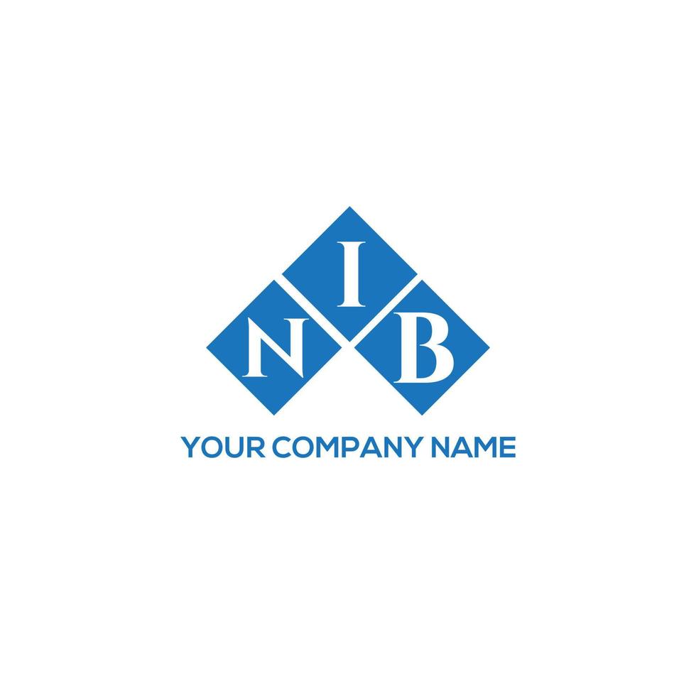 nib brief logo ontwerp op witte achtergrond. nib creatieve initialen brief logo concept. penpunt brief ontwerp. vector