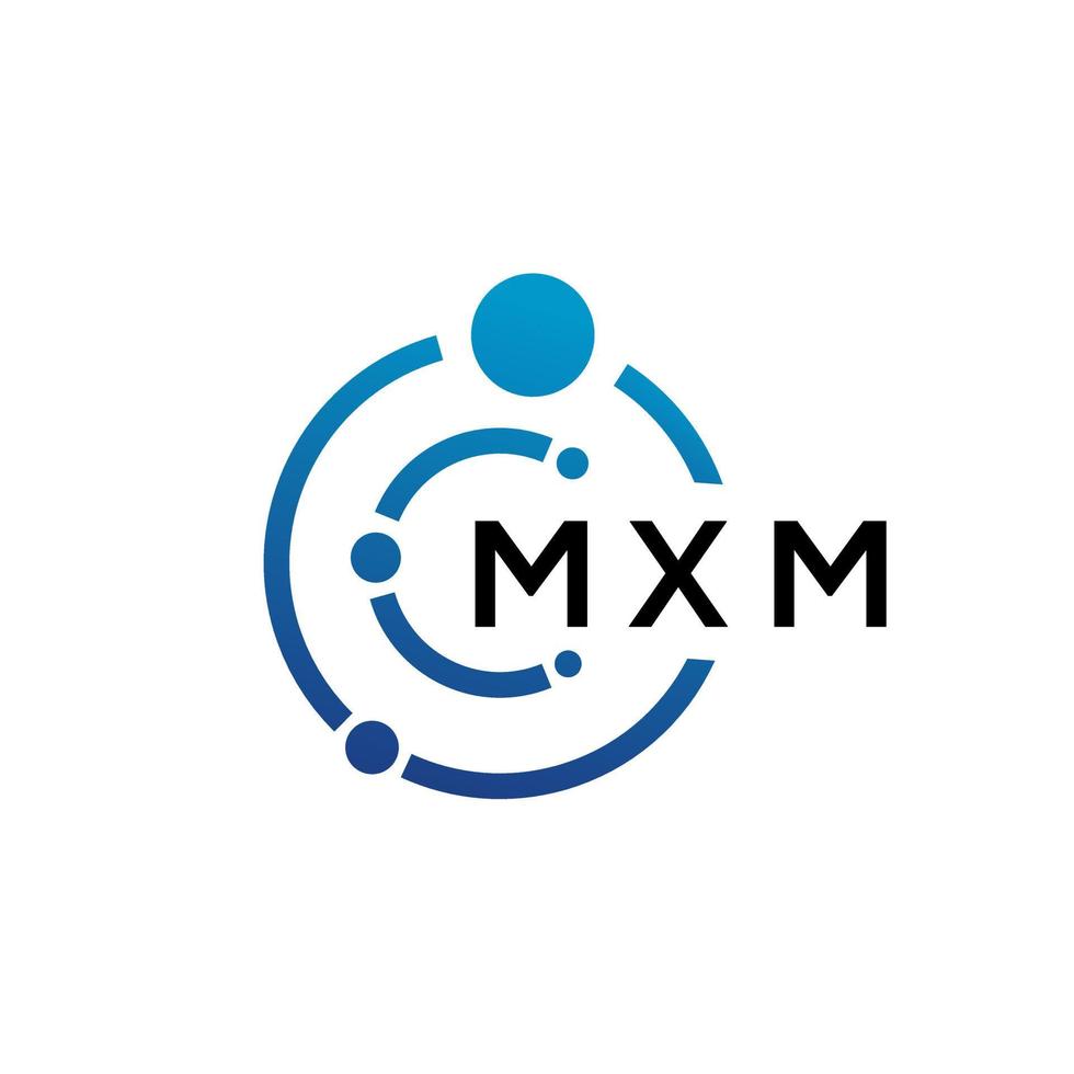 mxm brief technologie logo ontwerp op witte achtergrond. mxm creatieve initialen letter it logo concept. mxm brief ontwerp. vector