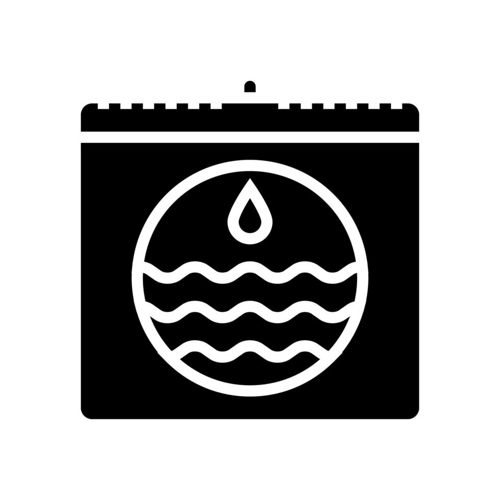 wereld water dag glyph pictogram vectorillustratie vector