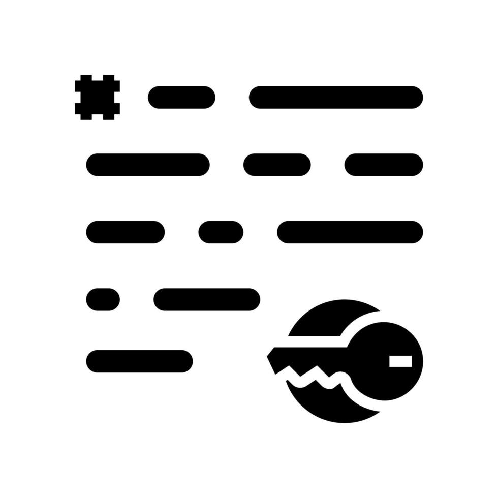 trefwoorden sleutels voor zoeken sociale pagina afbeelding glyph pictogram vectorillustratie vector