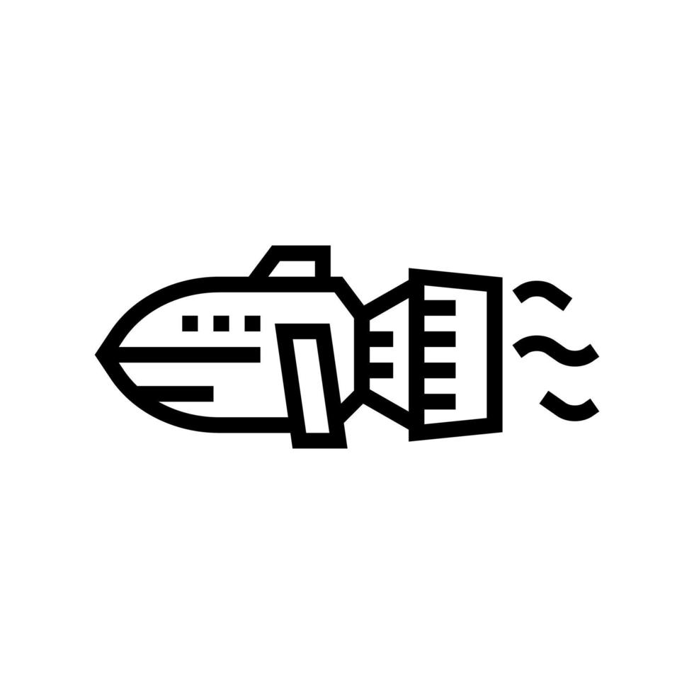 onderwater scooter lijn pictogram vector illustratie teken