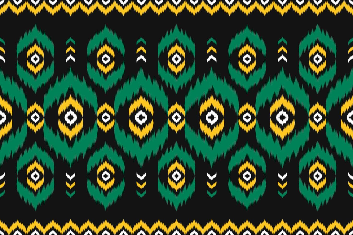 ikat etnische patroon kunst. naadloos patroon in tribale, volksborduurwerk en Mexicaanse stijl. ontwerp voor achtergrond, behang, vectorillustratie, stof, kleding, tapijt. vector