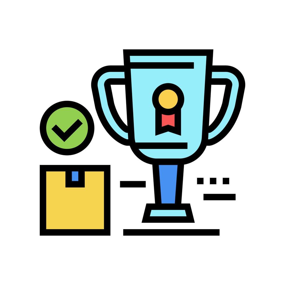 award snelle levering kleur pictogram vectorillustratie vector