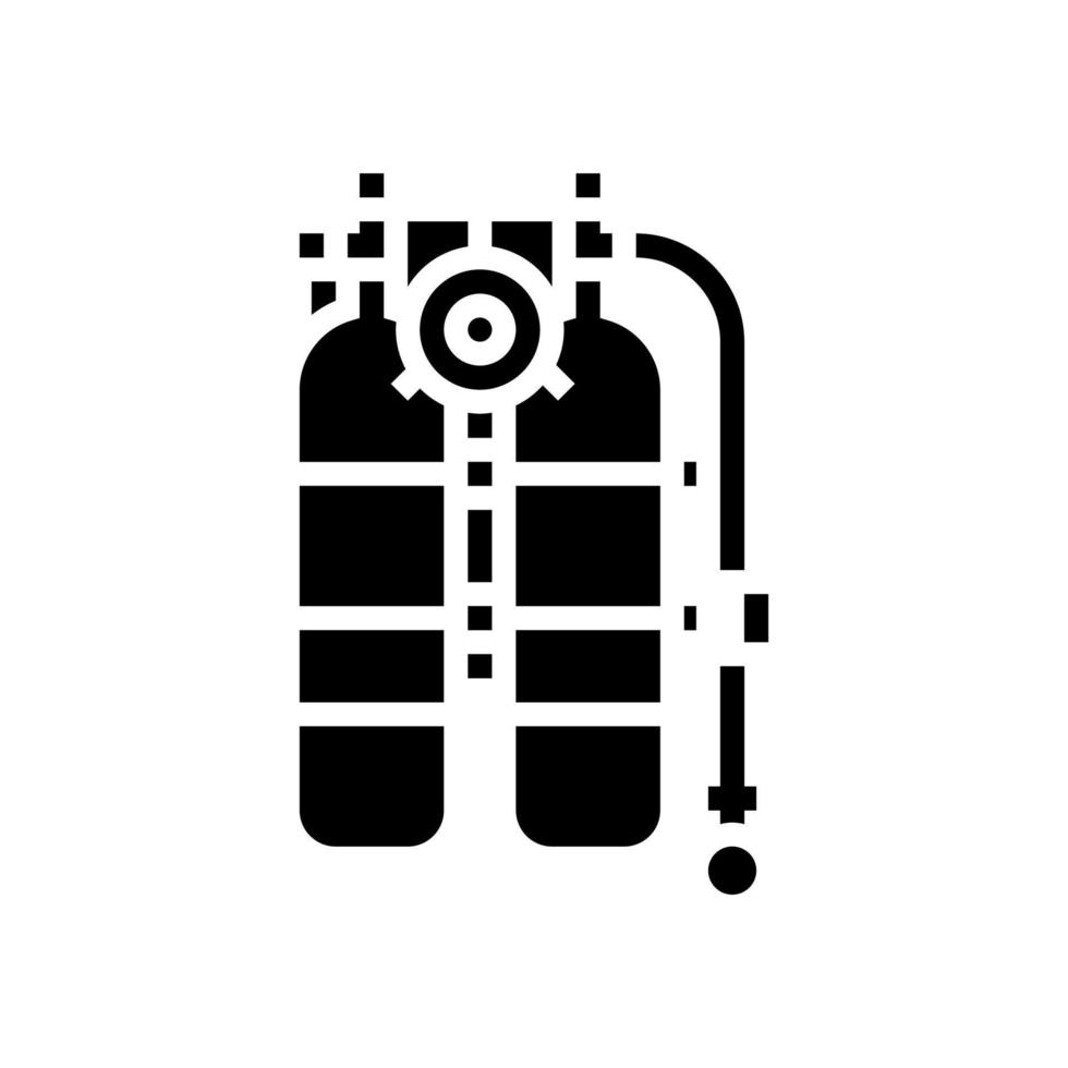 duiker uitrusting glyph pictogram vectorillustratie vector