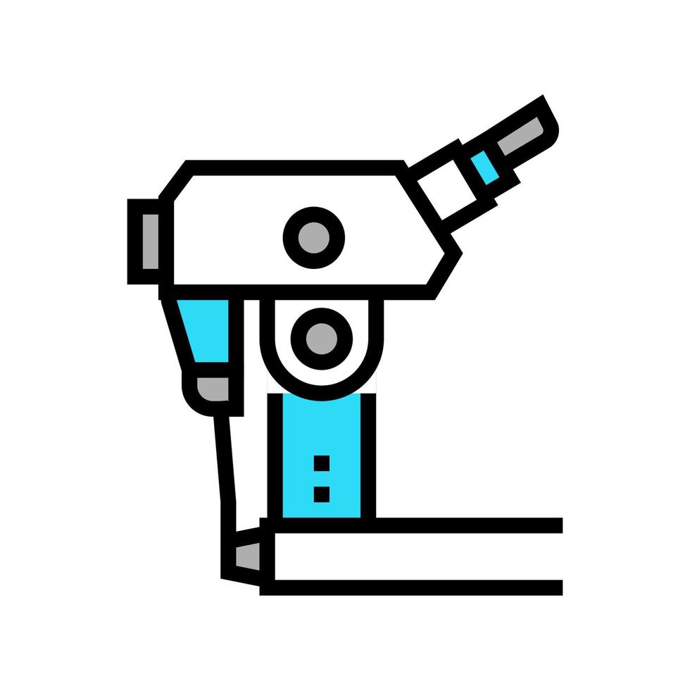 laboratorium digitale microscoop kleur pictogram vectorillustratie vector