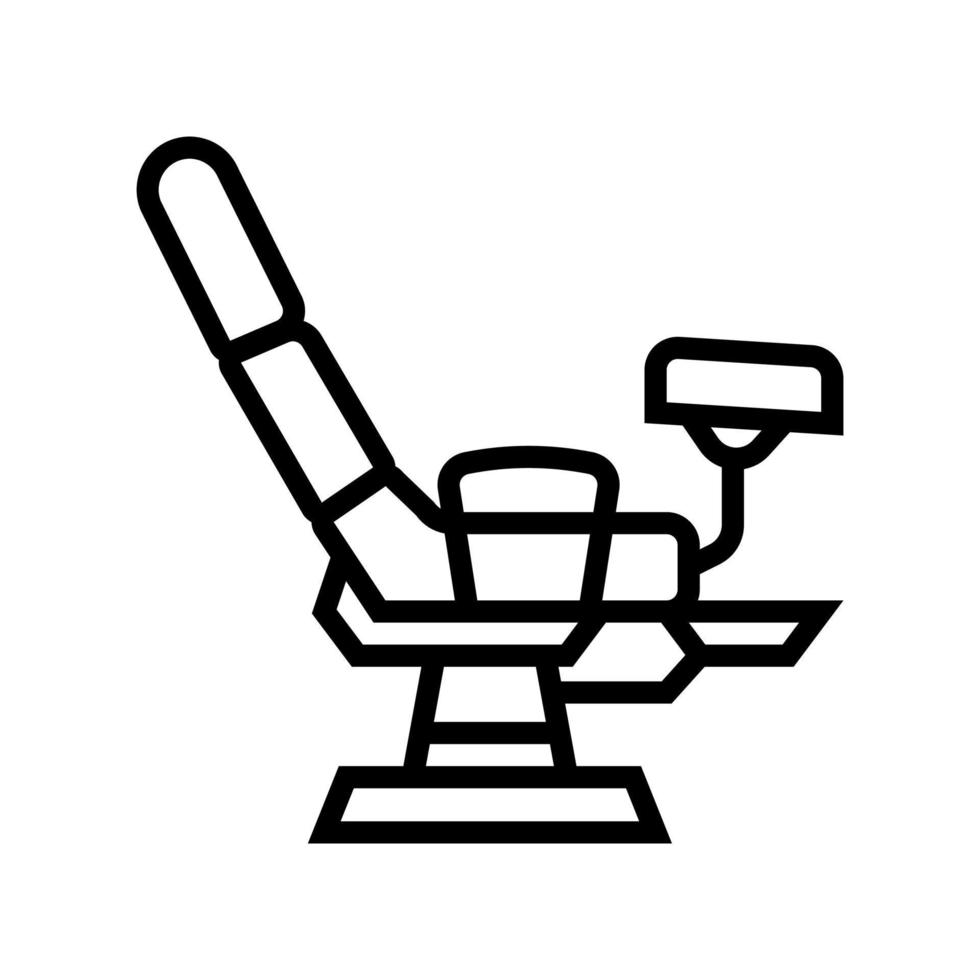 gynaecologie stoel lijn pictogram vector illustratie teken