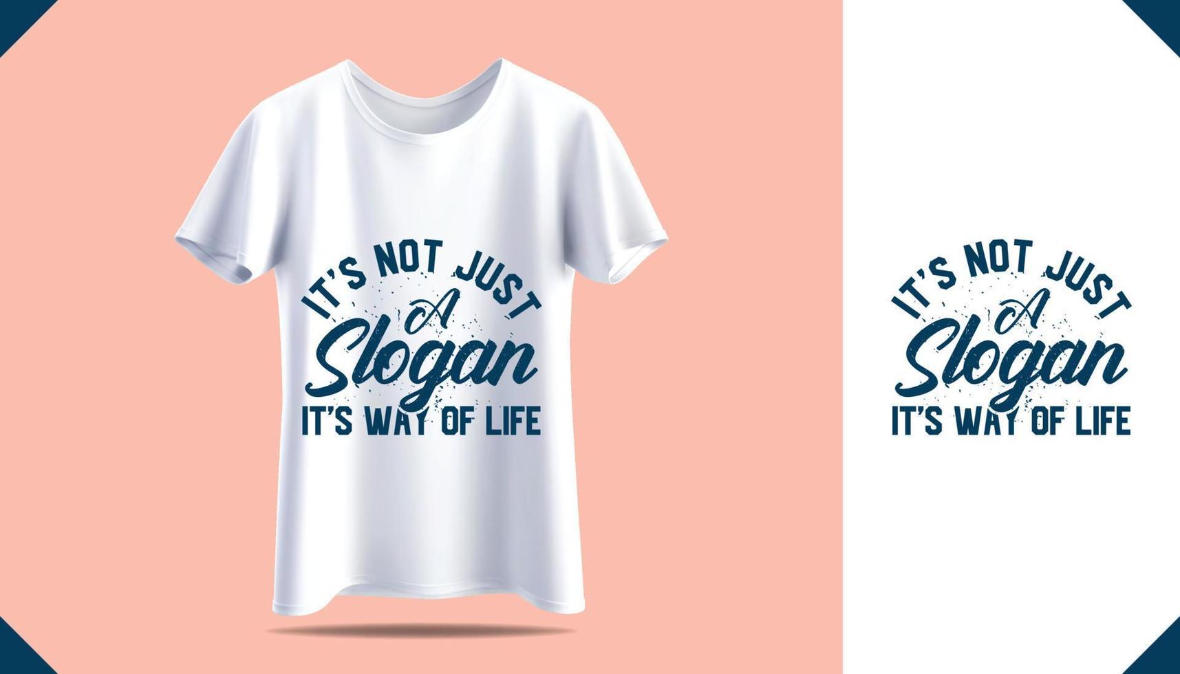 nieuw t-shirt printontwerp voor heren. heren wit t-shirt mockup. vooraanzicht. motivatie quotes vector