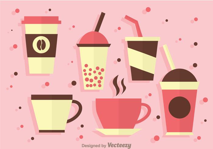 Hot and Cold Drinken Pictogrammen vector