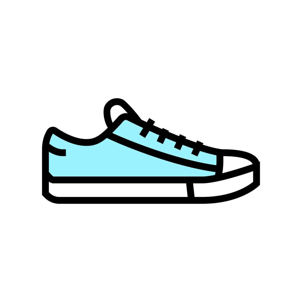 sneakers schoen kleur pictogram vector kleur illustratie