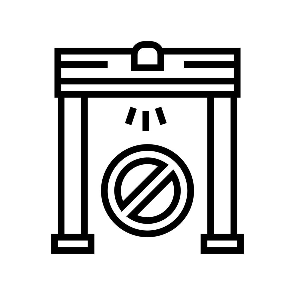 metaaldetector frame lijn pictogram vectorillustratie vector