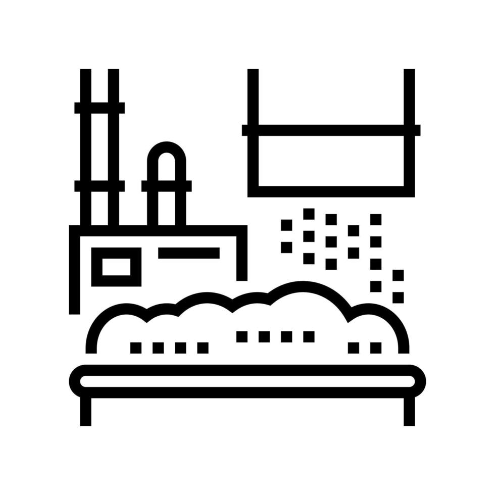 afval fabriek apparatuur lijn pictogram vectorillustratie vector