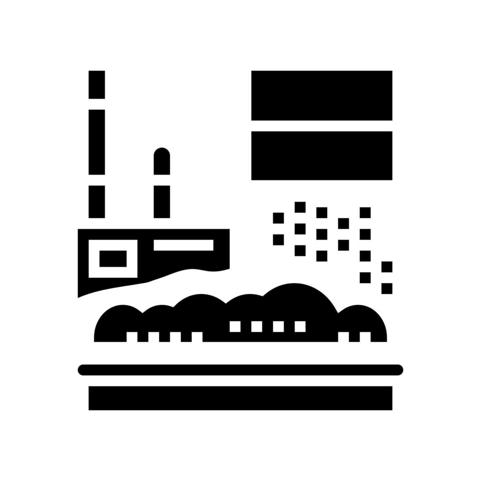 afval fabriek apparatuur glyph pictogram vectorillustratie vector