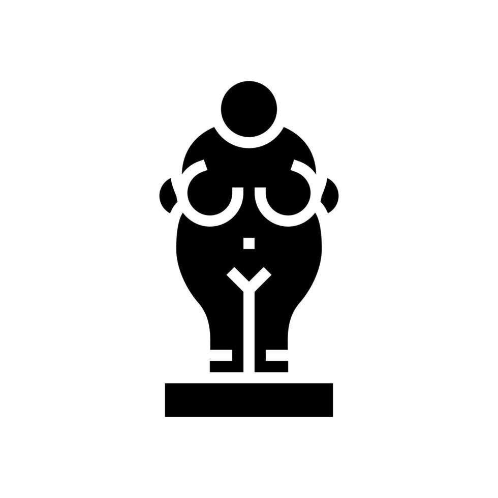 prehistorische standbeeld glyph pictogram vectorillustratie vector