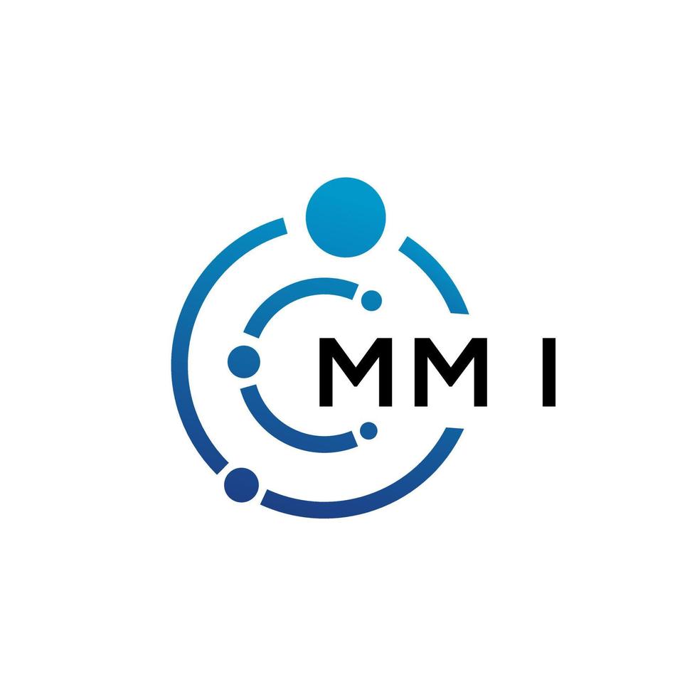 mmi brief technologie logo ontwerp op witte achtergrond. mmi creatieve initialen letter it logo concept. mmi-letterontwerp. vector