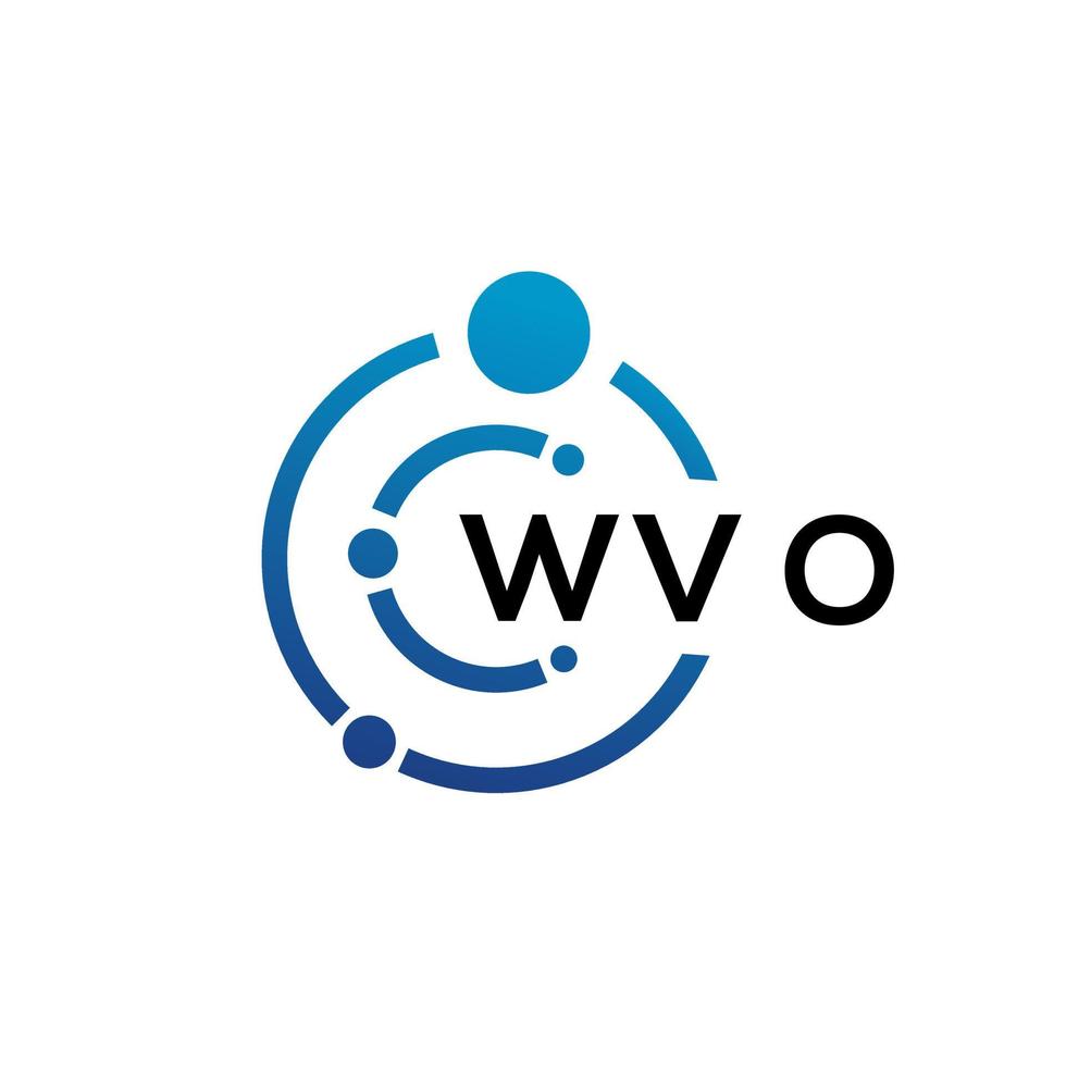 wvo brief technologie logo ontwerp op witte achtergrond. wvo creatieve initialen letter it logo concept. wvo brief ontwerp. vector