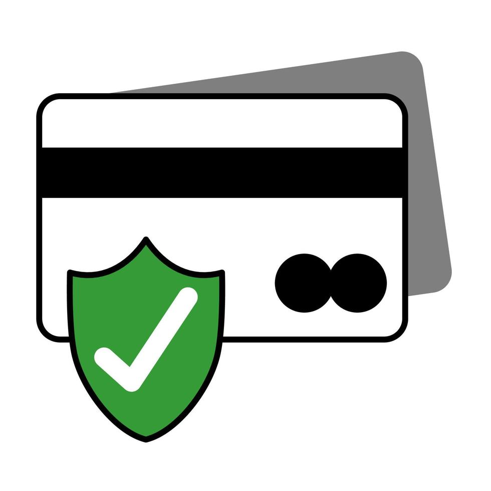 creditcardbetaling veilig beveiligd pictogram. vector