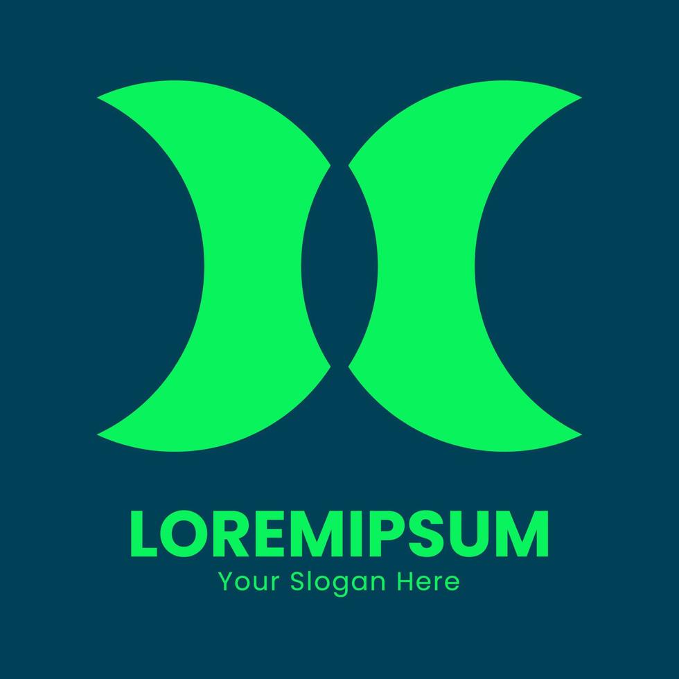 groen gaming-logo met een eenvoudige en elegante donkere achtergrond vector