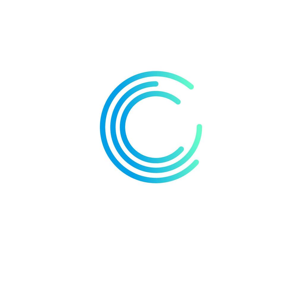 gradiënt logo c alfabet letter ontwerp pictogram voor bedrijf pro vector