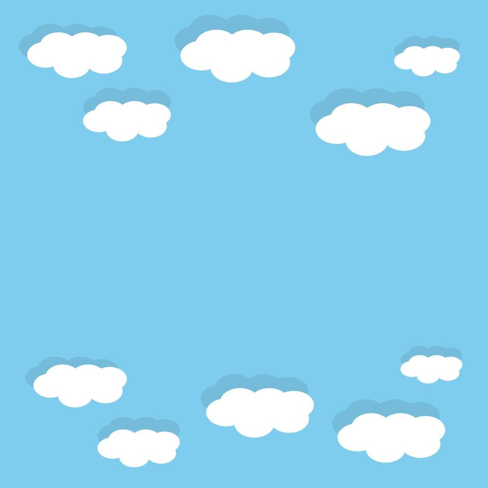 natuur blauwe hemel achtergrond met wolken vector