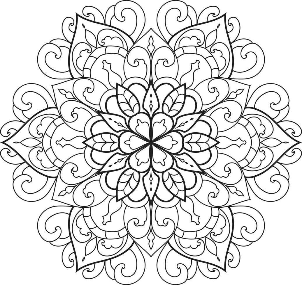 ronde bloem mandala's wit gratis vector