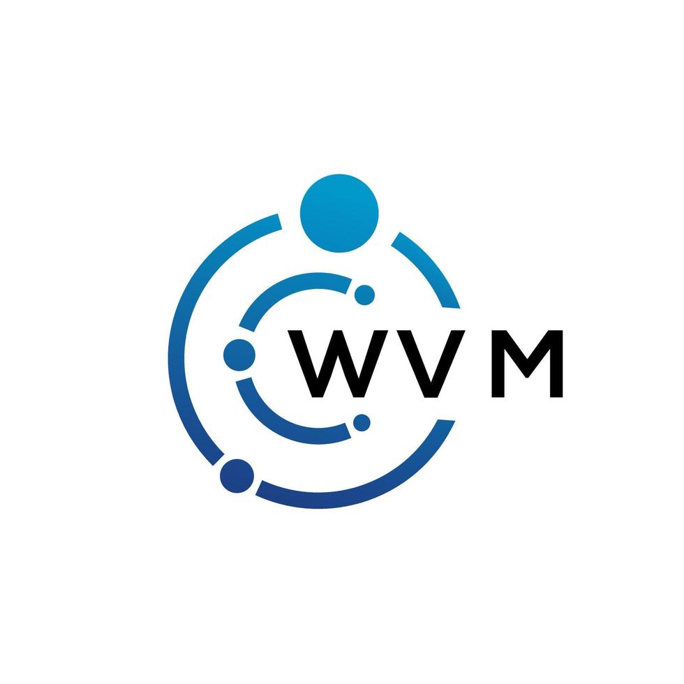 wvm brief technologie logo ontwerp op witte achtergrond. wvm creatieve initialen letter it logo concept. wvm brief ontwerp. vector
