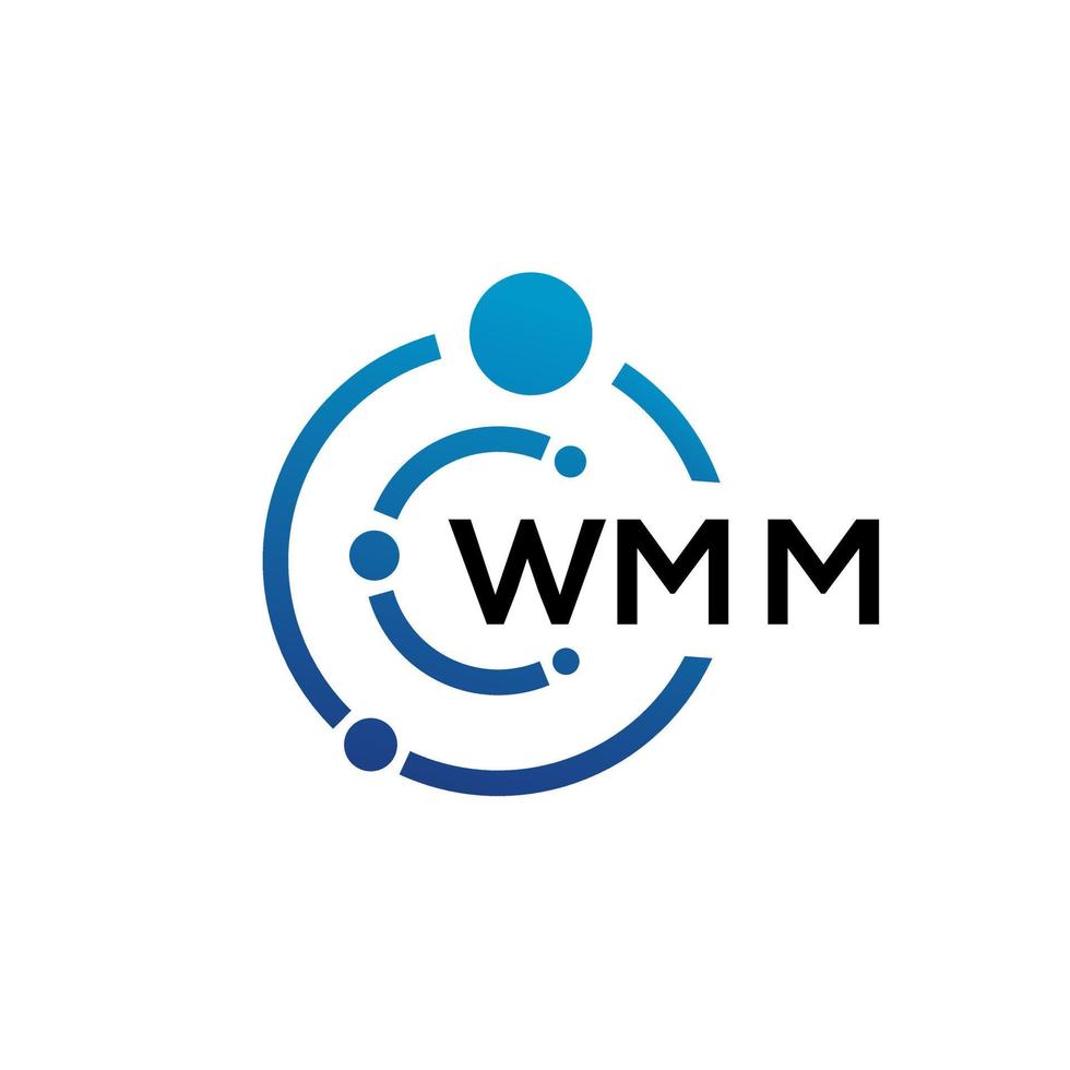 wmm brief technologie logo ontwerp op witte achtergrond. wmm creatieve initialen letter it logo concept. wmm brief ontwerp. vector