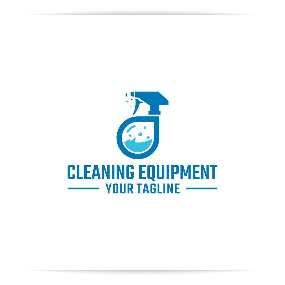 handsproeier logo ontwerp vector voor het reinigen van onderhoud