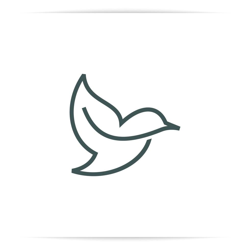 logo abstracte vogel lijn vector