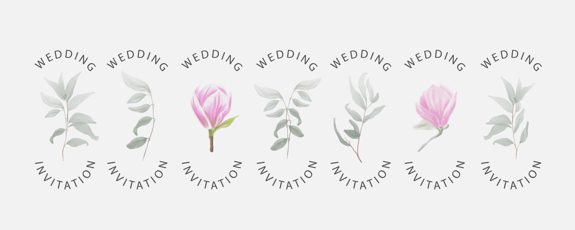 bruiloft logo's, handgetekende elegante, delicate monogram collectie. vector