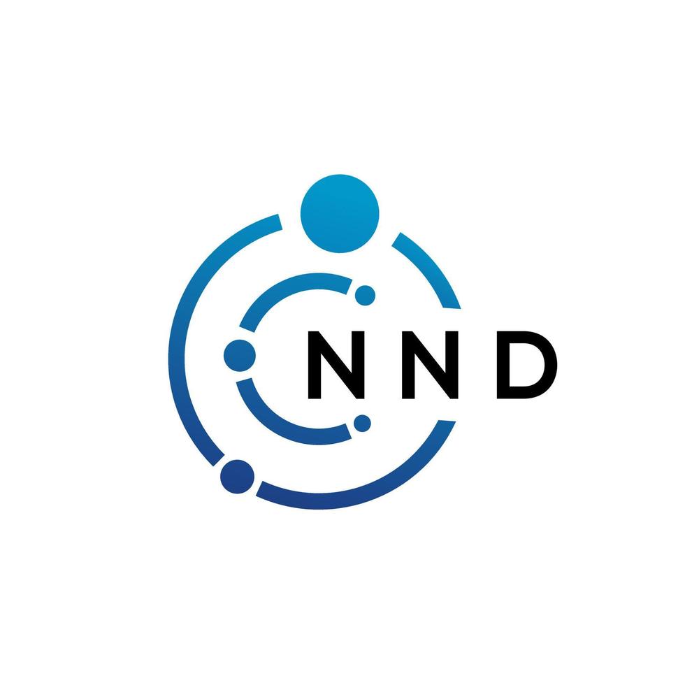 nnd brief technologie logo ontwerp op witte achtergrond. nnd creatieve initialen letter it logo concept. nnd brief ontwerp. vector