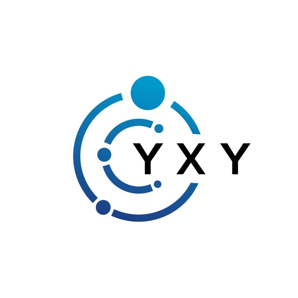 yxy brief technologie logo ontwerp op witte achtergrond. yxy creatieve initialen letter it logo concept. yxy-letterontwerp. vector