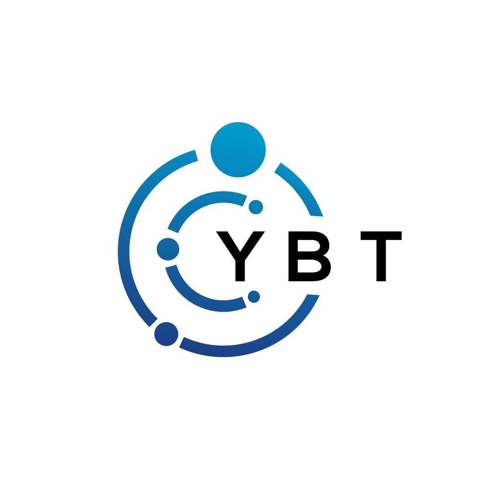 YBT brief technologie logo ontwerp op witte achtergrond. ybt creatieve initialen letter it logo concept. ybt-briefontwerp. vector