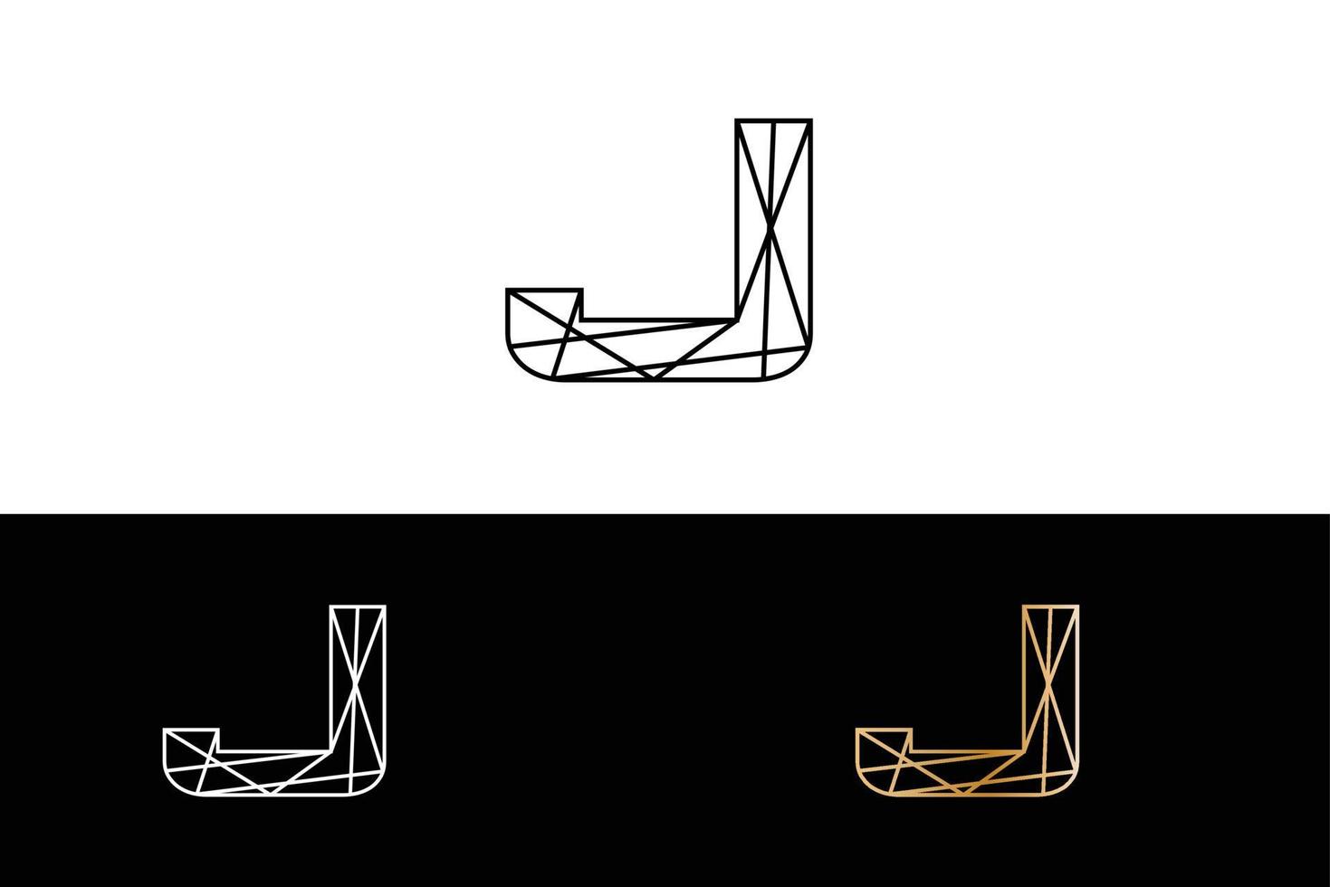 geometrisch j logo-ontwerp vector
