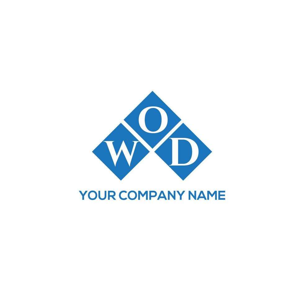 wod brief logo ontwerp op witte achtergrond. wod creatieve initialen brief logo concept. wo-briefontwerp. vector