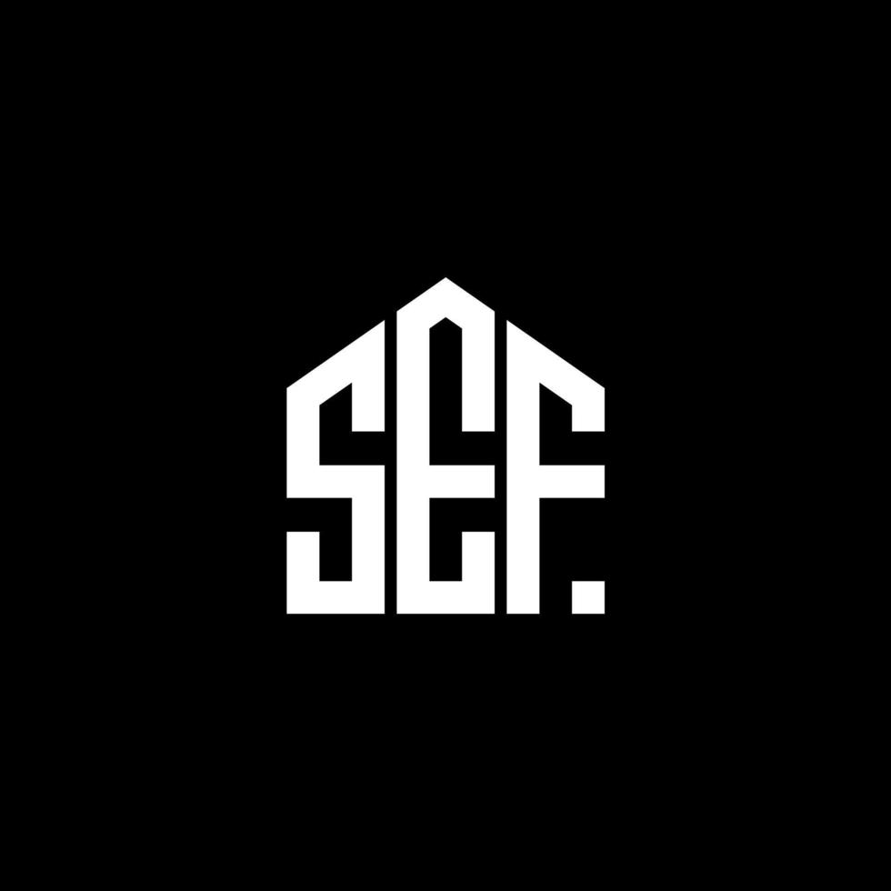 SEF brief logo ontwerp op zwarte achtergrond. sef creatieve initialen brief logo concept. sef-briefontwerp. vector