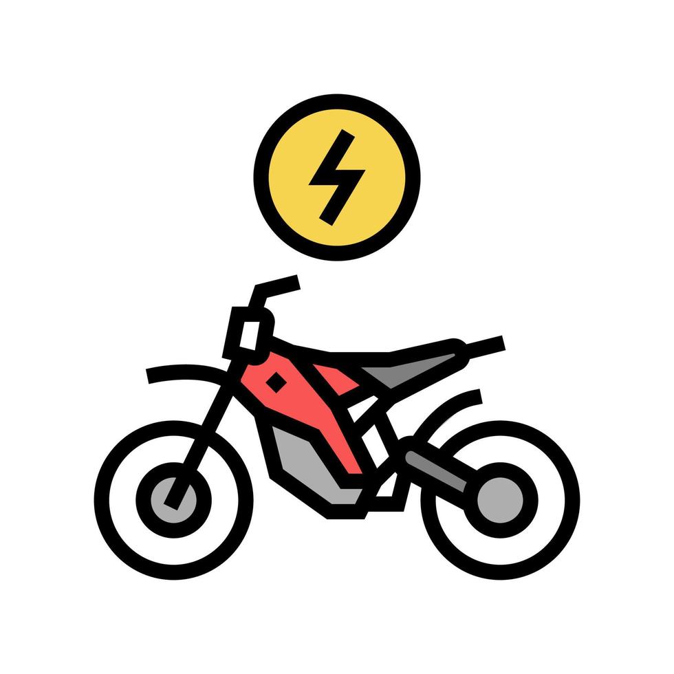 elektrische fiets kleur pictogram vectorillustratie vector