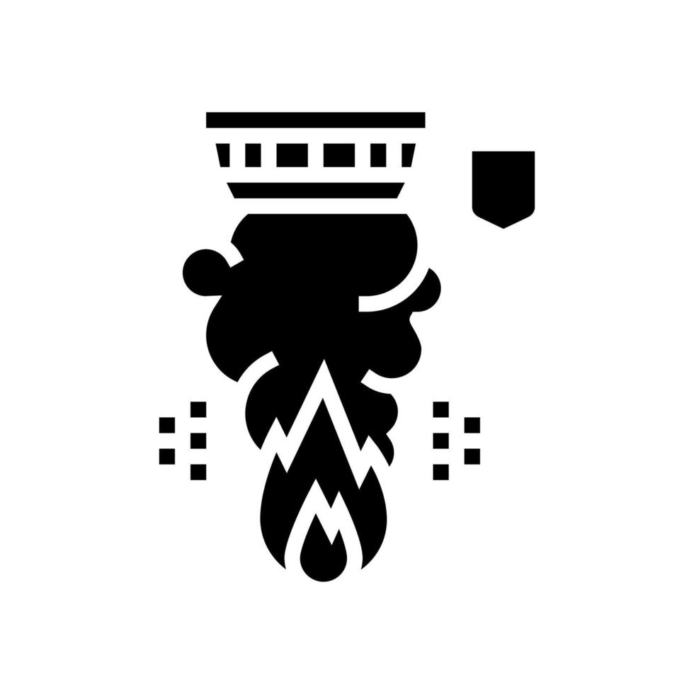 brandalarm glyph pictogram vector geïsoleerde illustratie